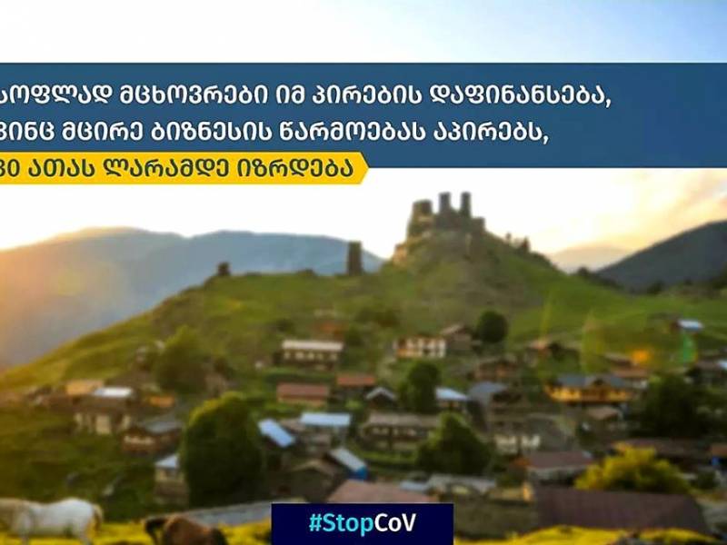 სოფლად მცხოვრები პირების დაფინანსება ვინც მცირე ბიზნების წარმოებას აპირებს 30 000 ლარამდე...